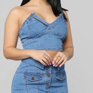 Stylish Denim Crop Top